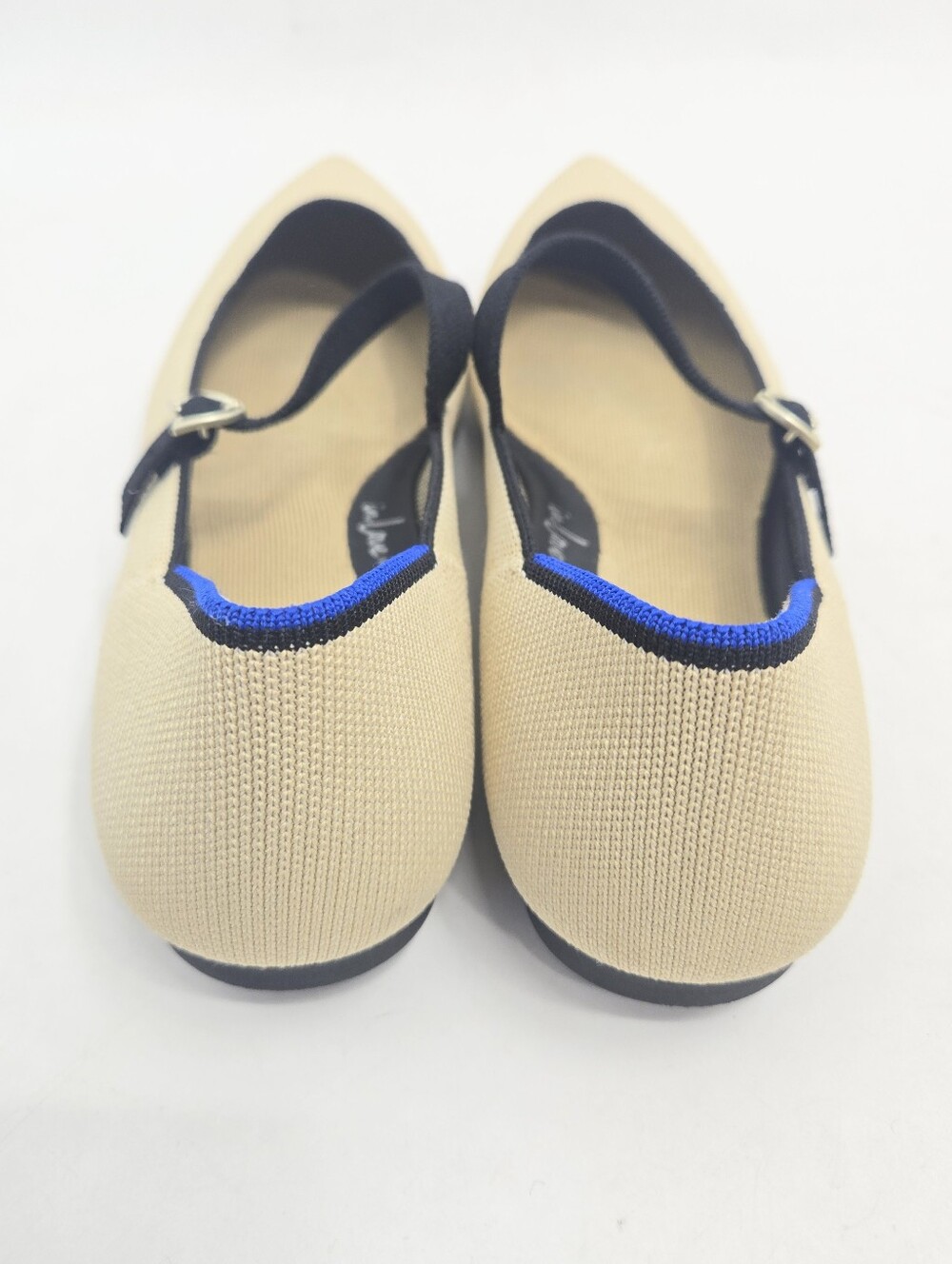 Rothy's Mary Jane II Flats Sandstone Black Trim 10.5 - Picture 8 of 15